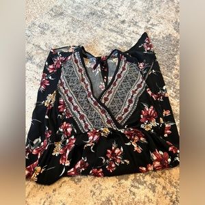 Black floral dress